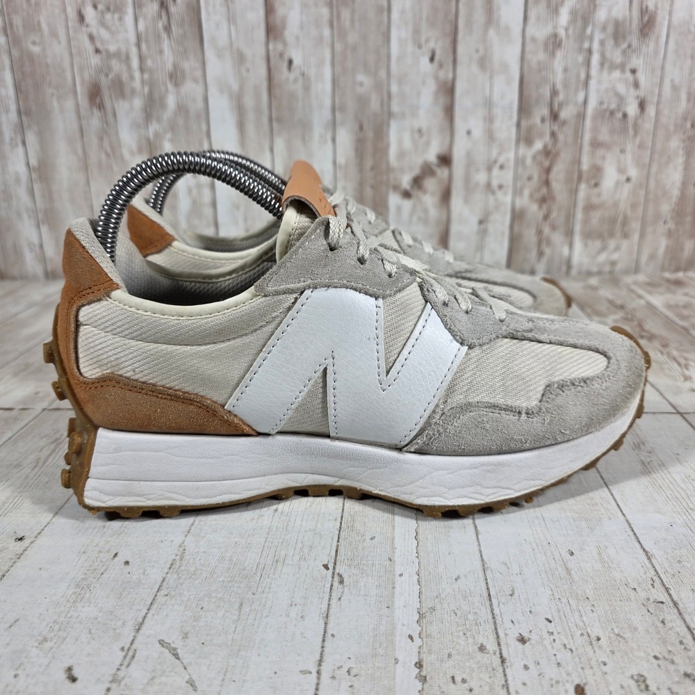 New Balance 327 Sea Salt Rust Suede Nylon Sneakers WS327RA Womens 8